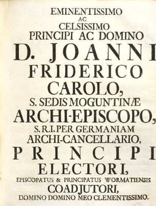 Dissertatio Inauguralis De Jure Principis Catholici Circa Sacra Subditorum Suorum Protestantium