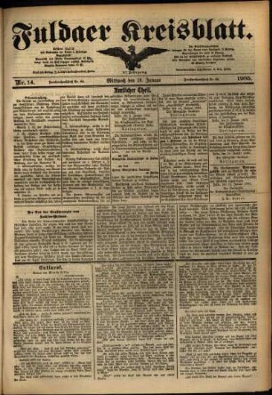 Ausgabe vom Mittwoch, den 18. Januar 1905.