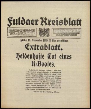 Ausgabe vom Freitag, den 19. November 1915.