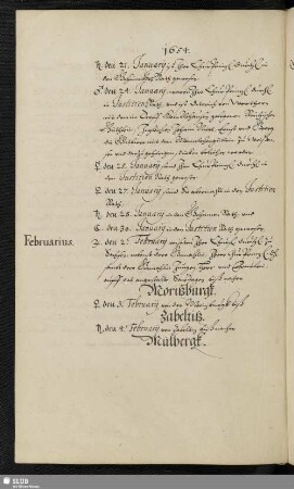Februarius 1654.