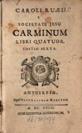 Caroli Ruaei E Societate Jesu Carminum Libri Quatuor