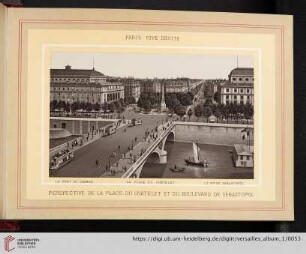 Paris, rive droite. Perspective de la Place du Châtelet et du Boulevard de Sébastopol