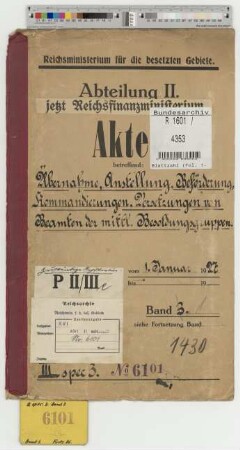Uebernahme, Ausbildung, Beförderung, Abordnung und Versetzung von Beamten der mittleren Besoldungsgruppen