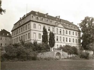 Mittweida-Zschöppichen. Gut Neusorge. Parkansicht mit Herrenhaus