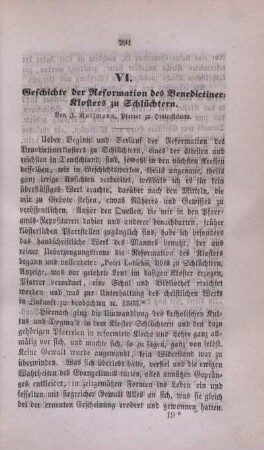 VI. Geschichte der Reformation des Benedictiner-Klosters zu Schlüchtern