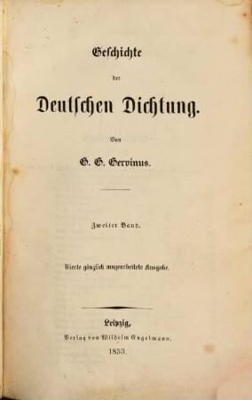 Geschichte der deutschen Dichtung, 2