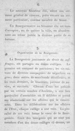 3. Organisation de la Bourgeoisie.
