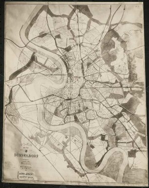 Erweiterungsplan der Stadt, Düsseldorf: Grundplan, Maßstab 1:10.000