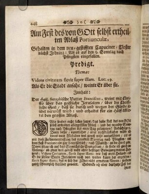 448-459, Am Fest des von Gott selbst ertheilten Ablaß ...