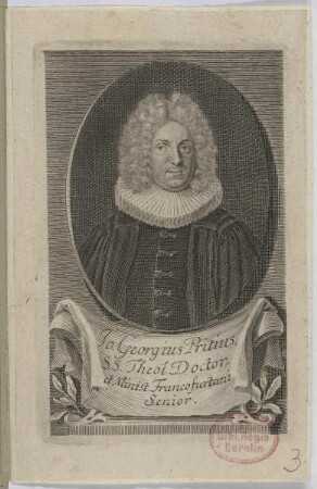 Bildnis des Jo. Georgius Pritius