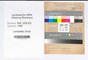 Entnazifizierung Ernst Landefeld, geb. 30.08.1898 (Kaufm.Angest.)