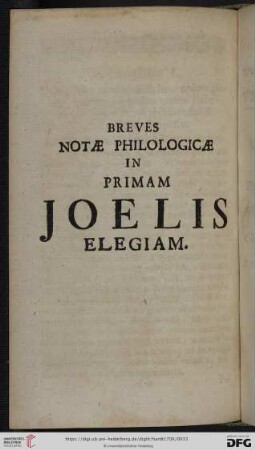 Prima Joelis elegia sacra