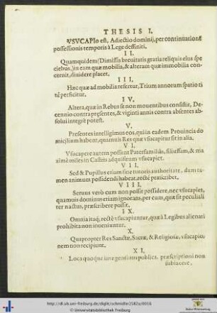 Proposita De Usucapionibus Et Praescriptionibus