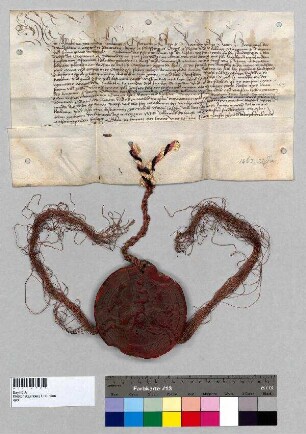 Erzherzog Albrecht [VI.] von Österreich bestätigt dem Kloster Baumburg den Brief Herzog Albrechts [des II. oder des III. ?] über die Maut- und Zollfreiheit auf jährlich 30 Fuder Wein aus Österreich.; S: Erzherzog Albrecht [VI.] von Österreich