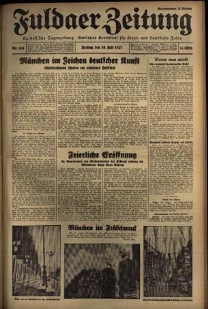 Ausgabe vom Freitag, den 16. Juli 1937.