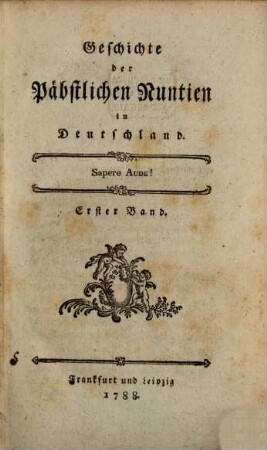 Geschichte der päbstlichen Nuntien in Deutschland, 1