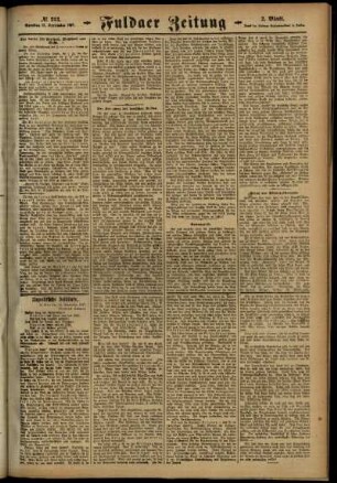 Zweite Ausgabe vom Samstag, den 15. September 1917.