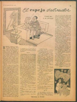 El espejo salvador : Cuento por C. M. Civelli
