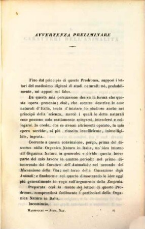 Prodromo della storia naturale generale e comparata d‛Italia : Volume unico. 2
