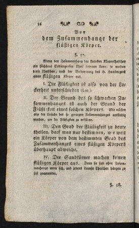 54-60, Von dem Zusammenhange der flüßigen Körper.