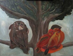Vögel und Baum (unvollendet)