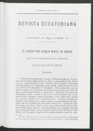 Diciembre de 1893 - Número LX