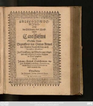 6: Begreiffend den Dritten Articul des Uralten Apostolischen/ Auch Nicenischen Glaubens