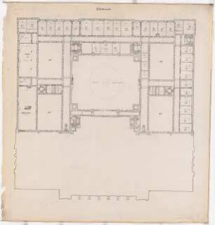 Preußischer Landtag, Berlin Umbau zum »Haus der Flieger«: Grundriss 2. OG 1:100