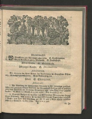 [Abendmahl. - Dithmarschen.]