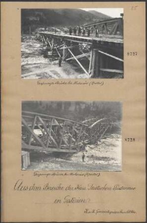 Gesprengte Brücke bei Hrebenów (Oportal)