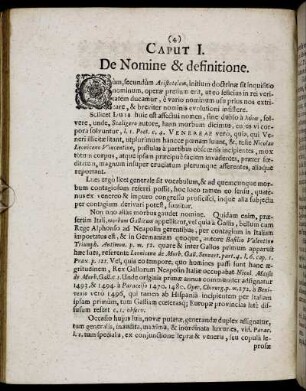 Caput I. De Nomine & definitione.