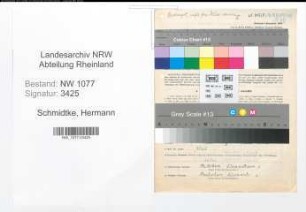 Entnazifizierung Hermann Schmidtke , geb. 30.11.1920 (Polizist)