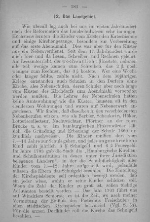12. Das Landgebiet.