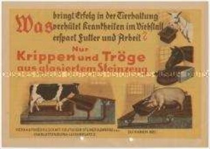 Glasierte Steinzeug-Krippen und Tröge