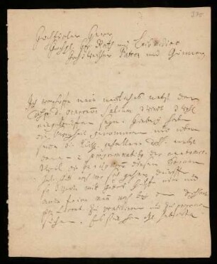 Brief von Friedrich Hoffmann an Johann Dolaeus