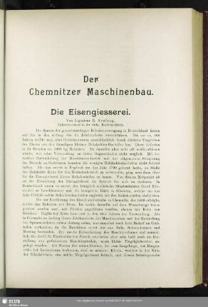 Der Chemnitzer Maschinenbau