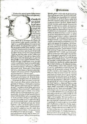 Antonius Florentinus: Summa theologica. P. 4. Nürnberg, 1479. Buchdruck und Buchmalerei. Titelblatt mit Initial "B". Dresden: SLUB R 290 J