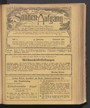 Heft 2. 19. Jahrgang. November 1916
