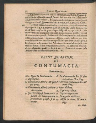 Caput Quartum. De Contumacia.