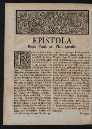 Epistola Beati Pauli ad Philippenses