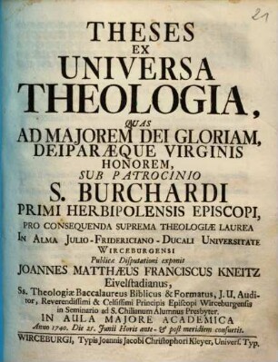 Theses Ex Universa Theologia