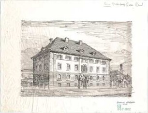 Fischer, Theodor; Schweinfurt (Bayern); Basaltwerke, Verwaltungs-Gebäude - Perspektive