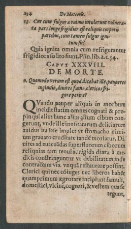 Caput XXXVIII. De Morte.