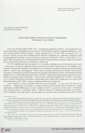 34: Edouard André i jego realizacje ogrodowe w Polsce i na Litwie