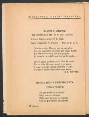 Retrucando a Pancho Cueva
