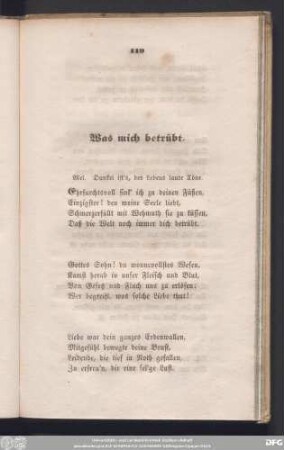 Was mich betrübt.