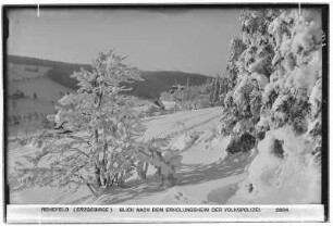 Rehefeld. Blick nach dem Erholungsheim der Volkspolizei