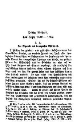 Dritter Abschnitt. Vom Jahre 1539 - 1567.