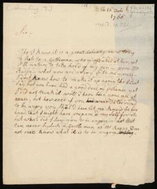 Brief von Gertrud Elisabeth Mara an Rudolf Erich Raspe
