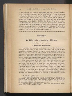 Rundschau. Die Missionen im gegenwärtigen Weltkrieg